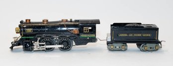 Pre WW2 American Flyer Lines Locomotive And Coal Tender O Scale Pressed Steel