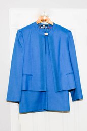 1980s Vintage Women's 2pc Blue Skirt Suit Size 1314