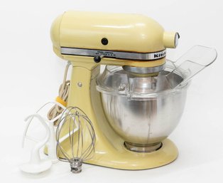 1980 Yellow Model K45 Kitchen Aid Mixer And Attachments