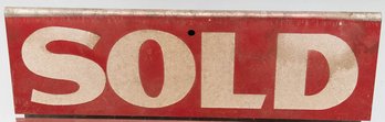 Folded Metal Sold Sign