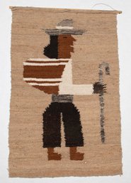 Vintage Peruvian Wool Folk Art Tapestry