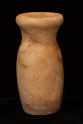 4' Carved Stone Alabaster Bud Vase