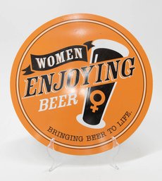 12' Women's Enjoying Beer Sign