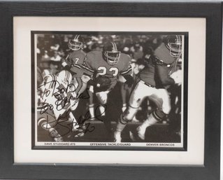 Dave Studdard #70 Offensive Tackle Of The Denver Broncos Signed Photo