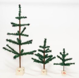 1995 Trio Of Twins Feather Christmas Trees