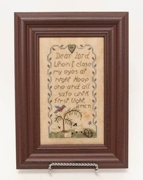 Hand Stitched Framed Prayer