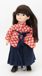 17' Vintage Japanese Ichimatsu Doll Wearing Hakama