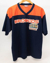 1999 Denver Broncos Super Bowl XXXIII Champions Majestic Jersey Size Large