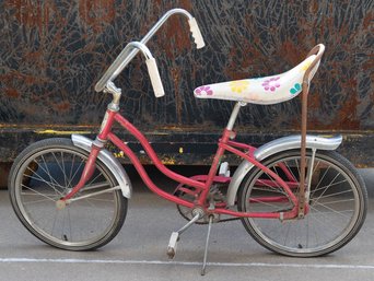Pink AMF Debutante Bike Deluxe With Highrise Handlebars And Banana Seat