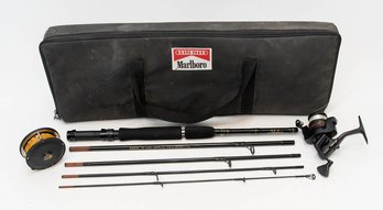 Shakespeare 7' #5/6 Fly Line SF570-PR Fishing Pole With Soft Sided Marlboro Case