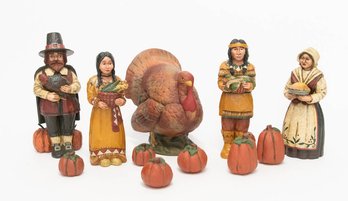 Pam Schifferal Wood Carvings Of Thanksgiving Feast