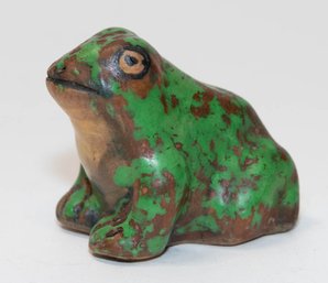 1920s Weller Pottery Coppertone And Green Frog #12