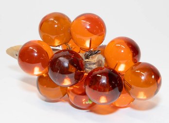 1950s Orange Lucite Cluster Of Grapes