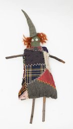 Americana Witch Folk Art Doll