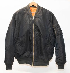 Alpha Men's Lined Black Nylon Jacket