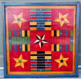 John Hulbert Reproduction Vintage Gameboard Parcheesi Folk Art