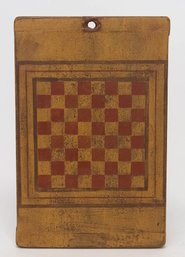 Wooden Vintage Reproduction Of A Checkers Board