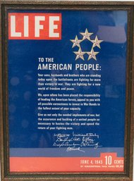 Framed LIFE Magazine Cover June 4, 1945