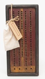 Barbara S. Schwartz Hand Crafted Vintage Reproduction Cribbage Board And Pegs