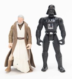 1995 Star Wars Darth Vadar And Obi Wan Kenobi Action Figures