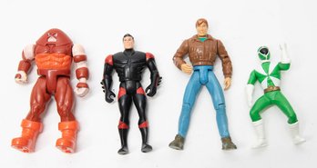 1991 Juggernaut, 1994 Bruce Wayne Decoy, Green Power Ranger And 1994 Peter Parker Action Figures