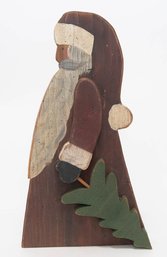 Wooden Santa Folk Art Decor