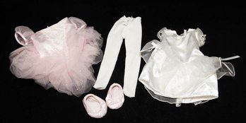 American Girl Doll Pink Ballet Costume And Unmarked White Tutu