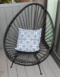 CB2 Acapulco Black Outdoor Chair And Pillow