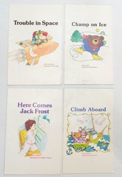 1980s Oversized Paperback Children's Books Including Champ On Ice