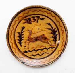 2000 Shooner 1837 American Redware Plate Signed Greg Shooner