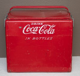 1950s Very Cool Coca Cola Cooler With Embossed Logo