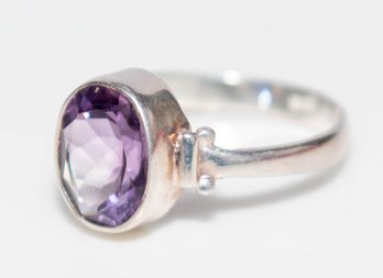 Purple Alexandrite Ring In 925 Silver Size 8.5