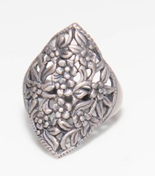 Filigree 925 Silver Ring Size 7