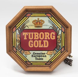 1980 G. Heileman Brewing Co. Tuborg Gold Lighted Beer Sign