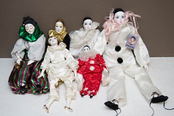 Harlequin Pierrot Clown Dolls