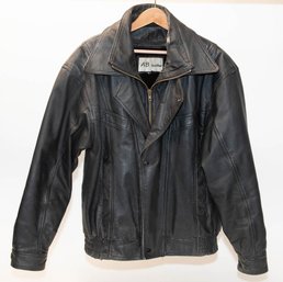 AB Men's Leather Jacket Size Medium