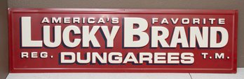 Reproduction Lucky Brand Embossed Metal Sign