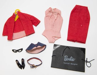 1960s Barbie Busy Gal #981 Hat, Belt, Shoes, Glasses, Portfolio