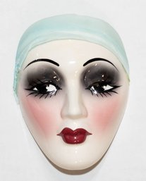 Porcelain Lady Face Hollywood Style Wall Mask