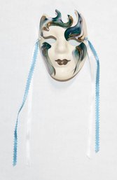 Willow Signed Porcelain Lady Face Wall Mask