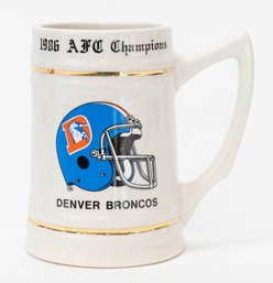 1986 Denver Broncos AFC Champions Beer Stein