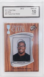 2011 Press Pass Von Miller #59 Dick Butkus Trophy Club Rookie Card Gem MT 10