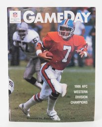 January 4, 1987 Game Day Magazine 1986 AFC Western Division Champions Denver Broncos