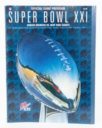 Super Bowl XXI Denver Broncos Vs. New York Giants Official Game Day Program