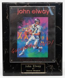 John Elway Super Bowl MVP #7 Denver Broncos Plaque