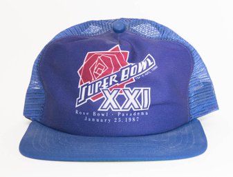 1987 Super Bowl 21 Rose Bowl Adjustable Hat Good Condiiton