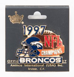 1997 Denver Broncos NFL Champions Pin New