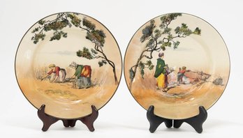 Royal Doulton Old English Scenes The Gleaners Porcelain Plates