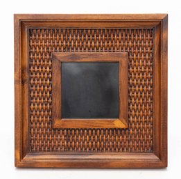 8x8 Wood And Rattan Photo Frame New In Box (Suggested Retail $5.00)