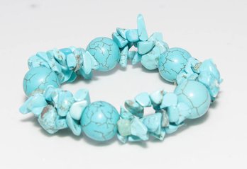 Howlite Turquoise Cluster Bracelet